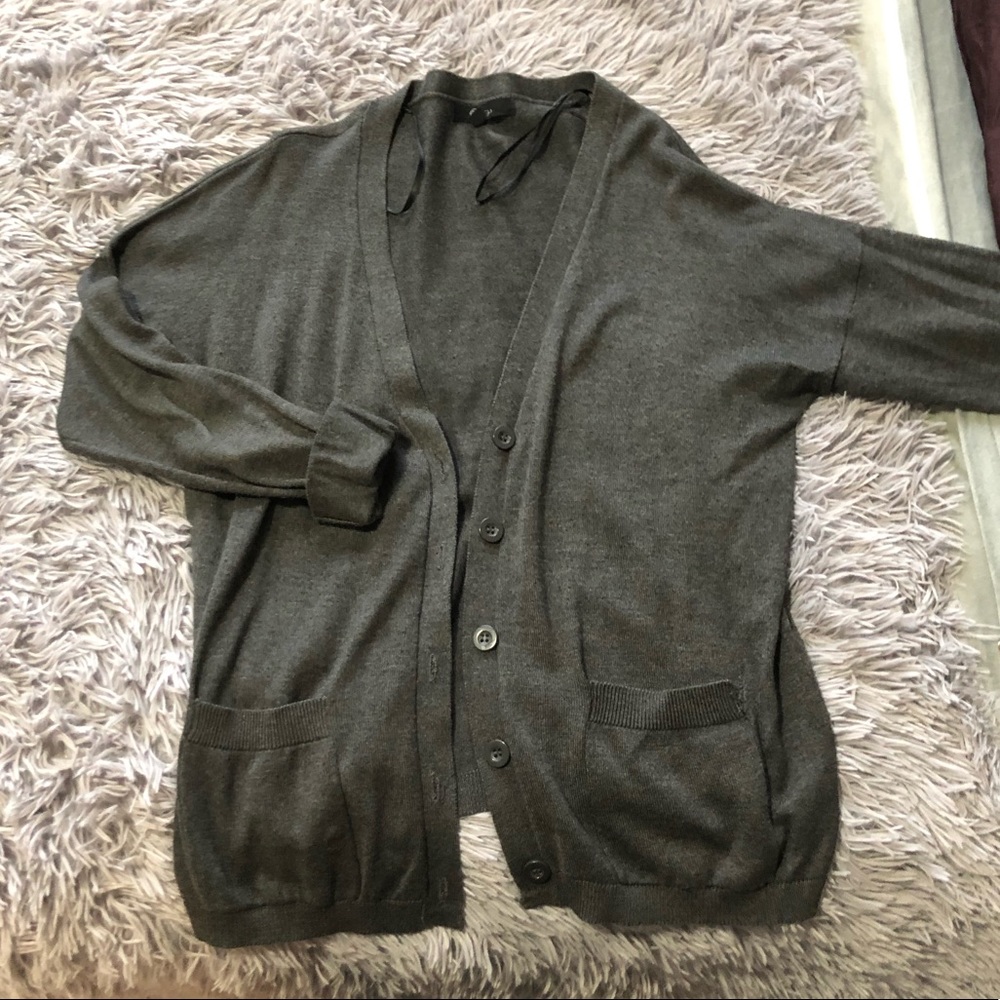 Grey Relaxed Cardigan
